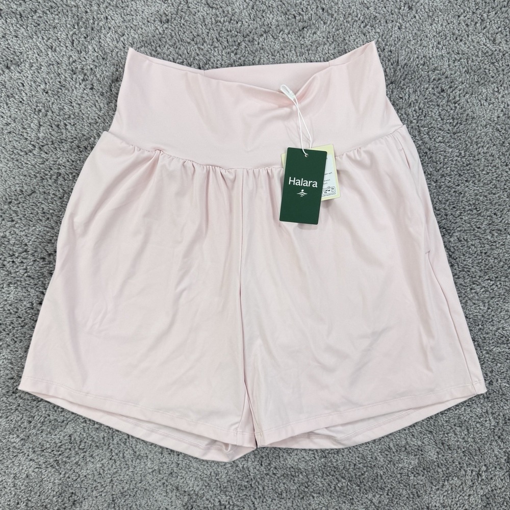 Halara Softlyzero Airy Super High Waisted 2 In 1 Instant Cool Yoga Shorts L NWT